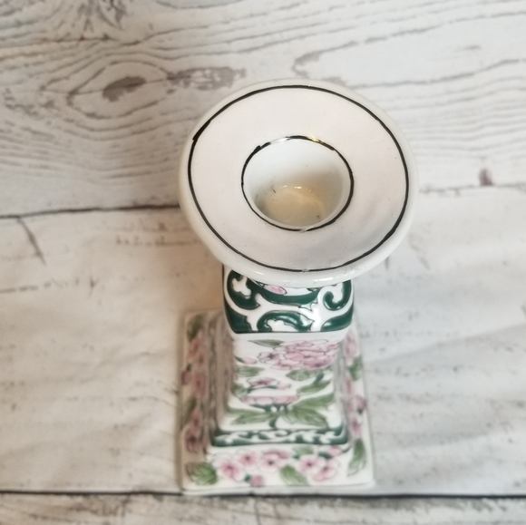 Vintage Floral CandleStick Holder - Picture 6 of 7